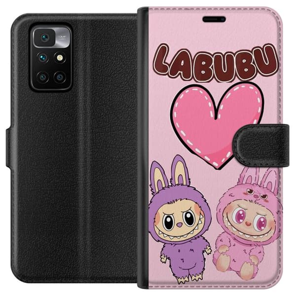 Xiaomi Redmi 10 Plånboksfodral Labubu Pink Monster