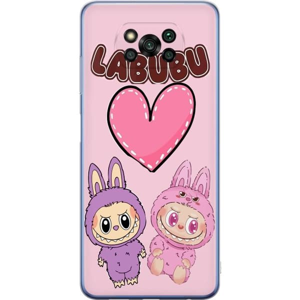 Xiaomi Poco X3 Pro Gennemsigtig cover Labubu Pink Monster