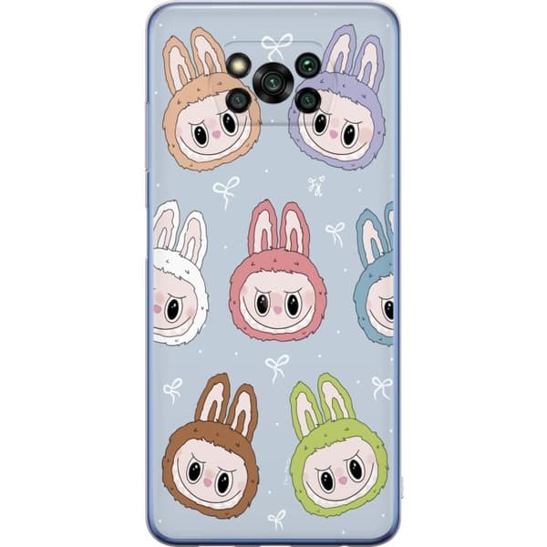 Xiaomi Poco X3 Pro Gennemsigtig cover Pastel Labubu