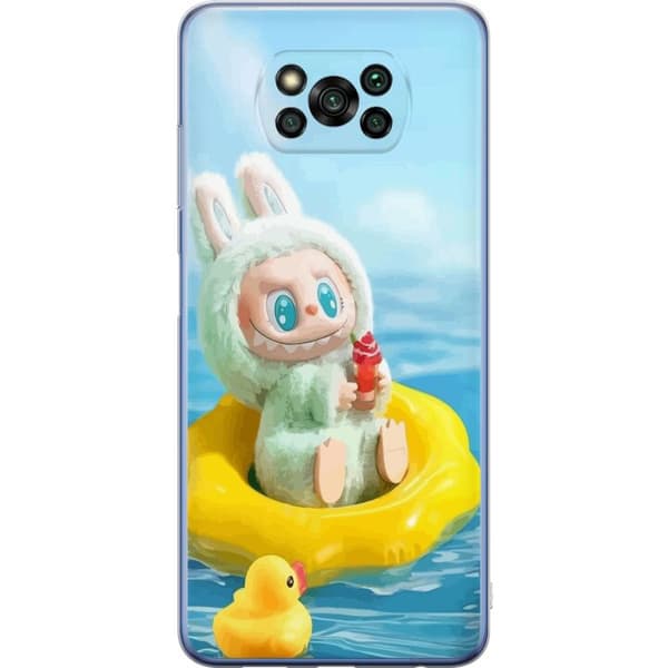 Xiaomi Poco X3 Pro Gennemsigtig cover Labubu Macaron-serie