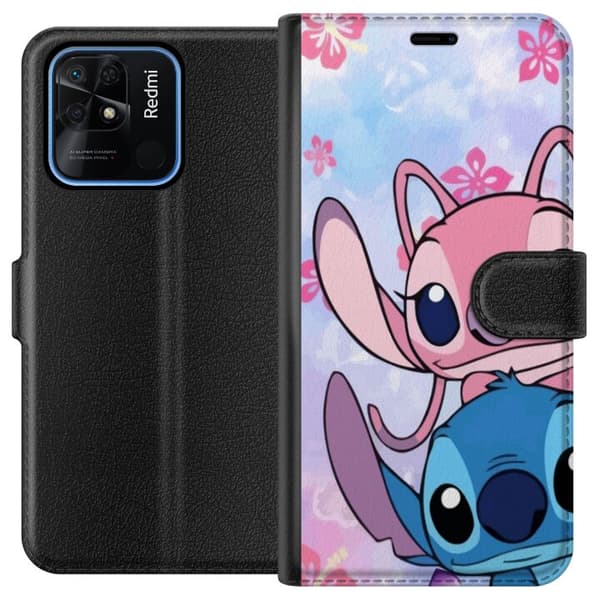 Xiaomi Redmi 10C Tegnebogsetui Stitch & Angel