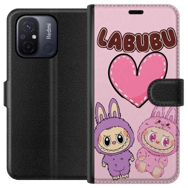 Xiaomi Redmi 12C Tegnebogsetui Labubu Pink Monster