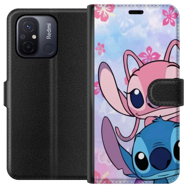 Xiaomi Redmi 12C Lompakkokotelo Stitch & Angel