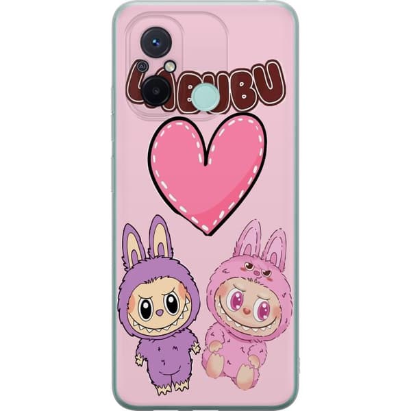 Xiaomi Redmi 12C Läpinäkyvä kuori Labubu Pink Monster