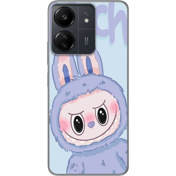 Xiaomi Redmi 13C Genomskinligt Skal Blue Bunny Labubu