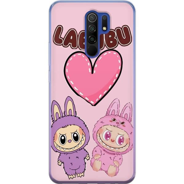 Xiaomi Redmi 9 Genomskinligt Skal Labubu Pink Monster