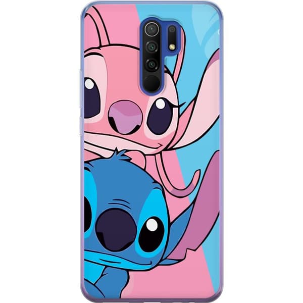 Xiaomi Redmi 9 Genomskinligt Skal Stitch & Angel