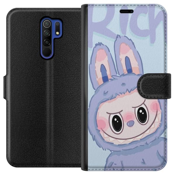 Xiaomi Redmi 9 Lommeboketui Blå Kanin Labubu