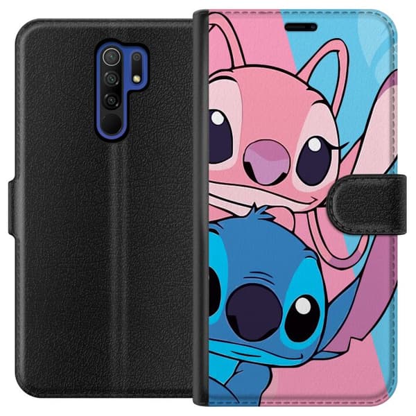 Xiaomi Redmi 9 Tegnebogsetui Stitch & Angel