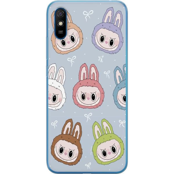 Xiaomi Redmi 9A Gjennomsiktig deksel Pastel Labubu