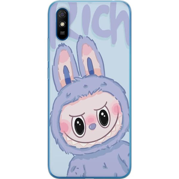 Xiaomi Redmi 9A Läpinäkyvä kuori Sininen Jänis Labubu