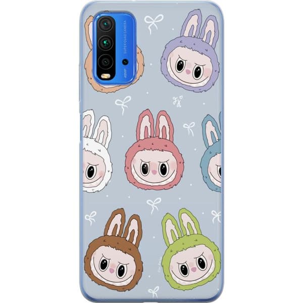 Xiaomi Redmi 9T Läpinäkyvä kuori Pastel Labubu