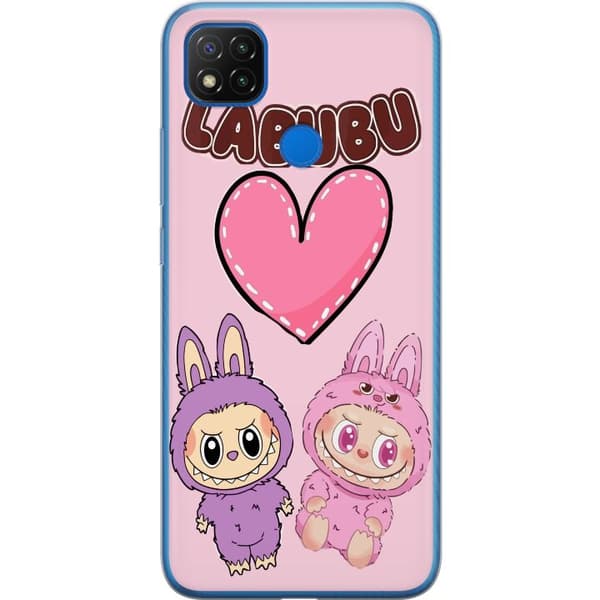 Xiaomi Redmi 9C Gennemsigtig cover Labubu Pink Monster