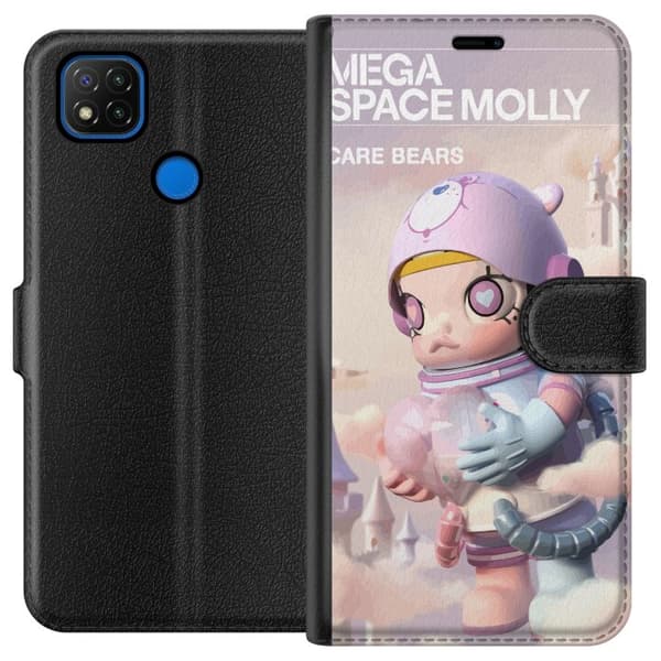 Xiaomi Redmi 9C Tegnebogsetui Mega Space Molly Care Bears Series - Share Bear Edition