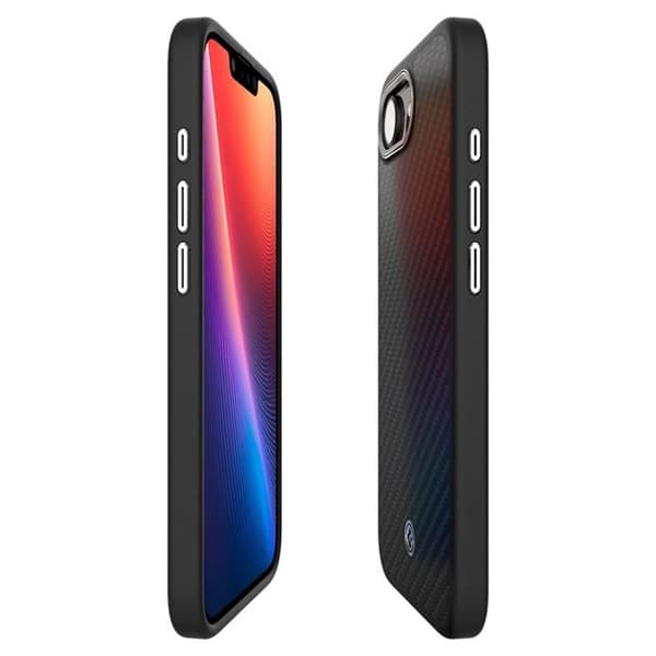 Coque för iPhone 16e - Spigen Enzo Enzo Aramid MagSafe - Svart Matt