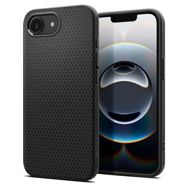 Coque för iPhone 16e - Spigen Liquid Air - Matt Svart
