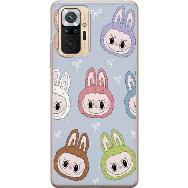 Xiaomi Redmi Note 10 Pro Gjennomsiktig deksel Pastel Labubu