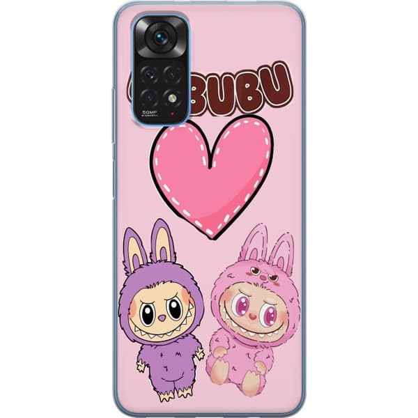 Xiaomi Redmi Note 11 Gennemsigtig cover Labubu Pink Monster