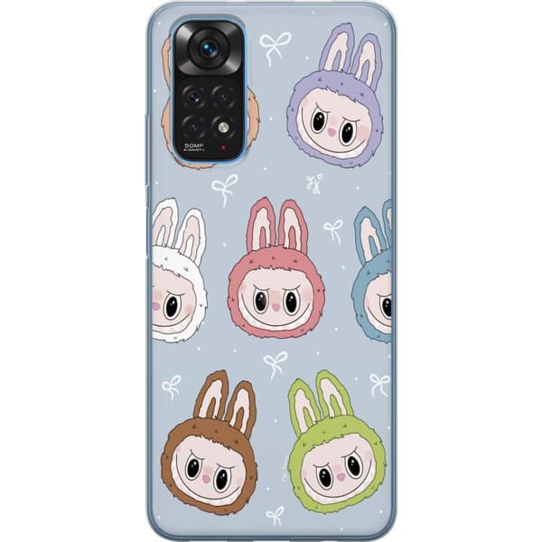 Xiaomi Redmi Note 11 Genomskinligt Skal Pastel Labubu