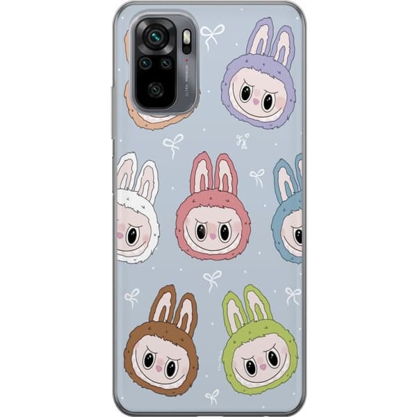 Xiaomi Redmi Note 10S Läpinäkyvä kuori Pastel Labubu