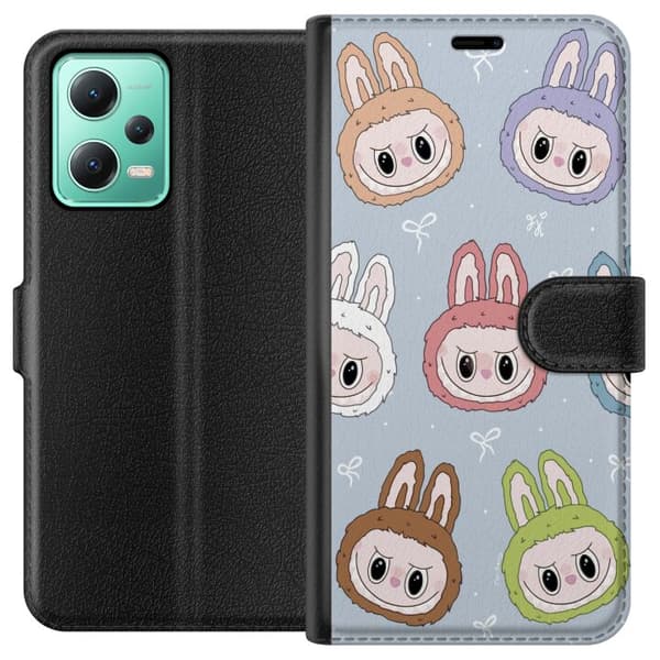 Xiaomi Redmi Note 12 Plånboksfodral Pastel Labubu