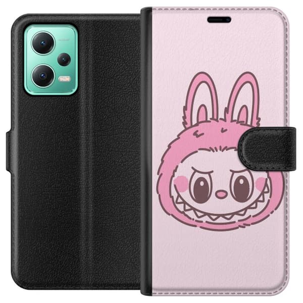 Xiaomi Redmi Note 12 Lommeboketui Labubu Dyrekretsbunnyutgave