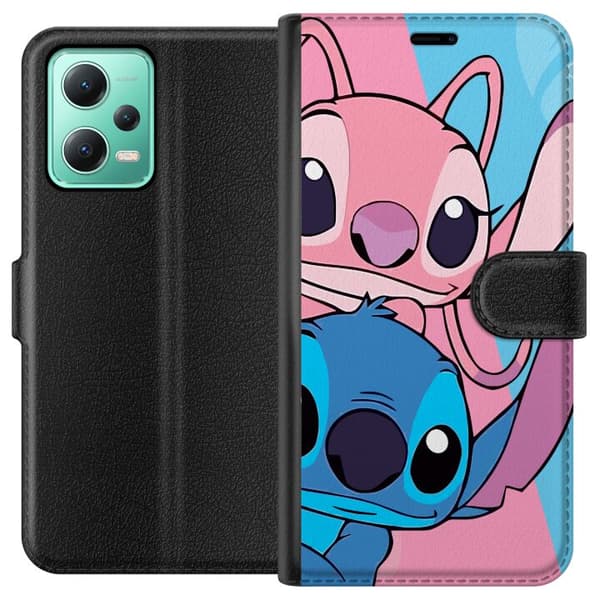 Xiaomi Redmi Note 12 Lommeboketui Stitch & Angel