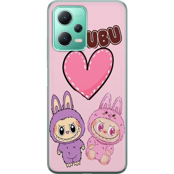 Xiaomi Redmi Note 12 Läpinäkyvä kuori Labubu Pink Monster