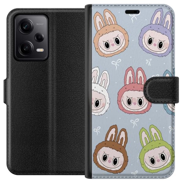 Xiaomi Redmi Note 12 Pro Plånboksfodral Pastel Labubu