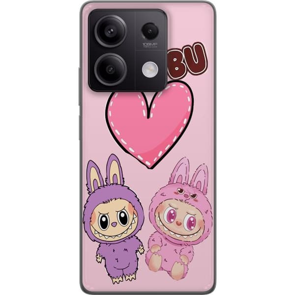 Xiaomi Redmi Note 13 Gennemsigtig cover Labubu Pink Monster