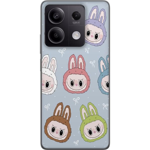 Xiaomi Redmi Note 13 Gennemsigtig cover Pastel Labubu