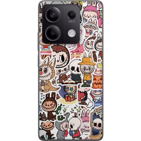 Xiaomi Redmi Note 13 Genomskinligt Skal Labubu All-Stars – POP MART Special