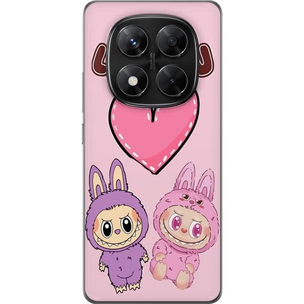 Xiaomi Redmi Note 14 Pro Gjennomsiktig deksel Labubu Pink Monster