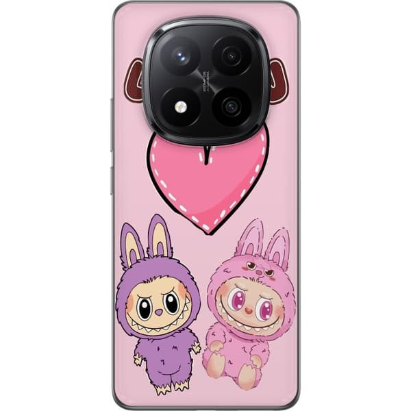 Xiaomi Redmi Note 14 Pro+ Gennemsigtig cover Labubu Pink Monster