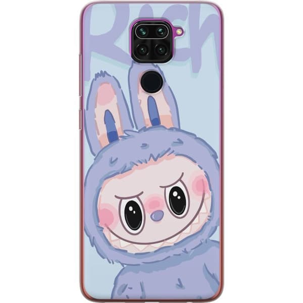 Xiaomi Redmi Note 9 Gjennomsiktig deksel Blå Kanin Labubu