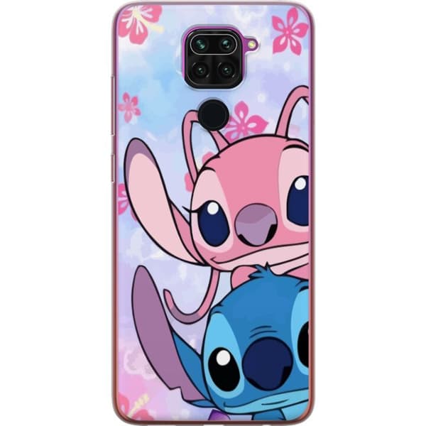 Xiaomi Redmi Note 9 Genomskinligt Skal Stitch & Angel