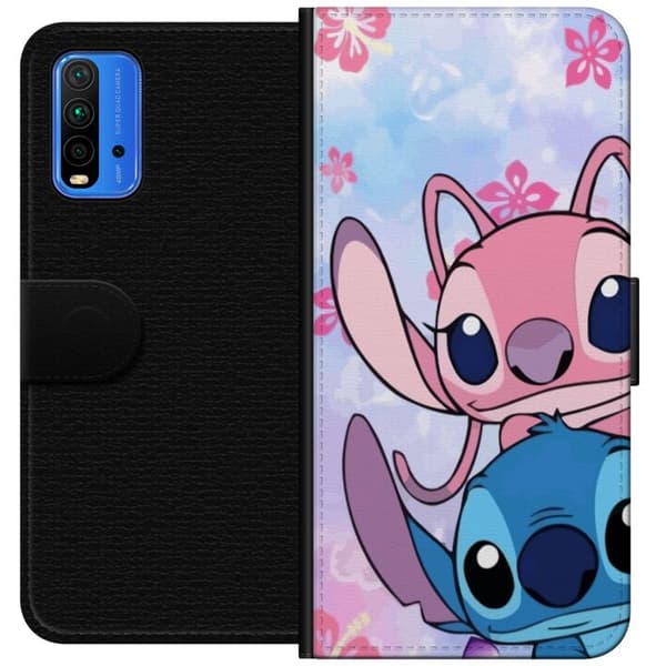 Xiaomi Redmi Note 9 4G Tegnebogsetui Stitch & Angel