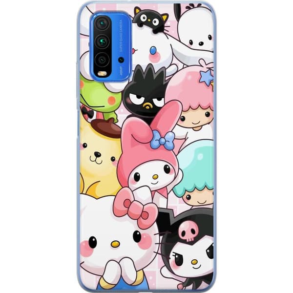 Xiaomi Redmi Note 9 4G Genomskinligt Skal Kawaii Sanrio Crew