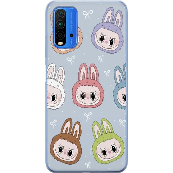 Xiaomi Redmi Note 9 4G Gjennomsiktig deksel Pastel Labubu