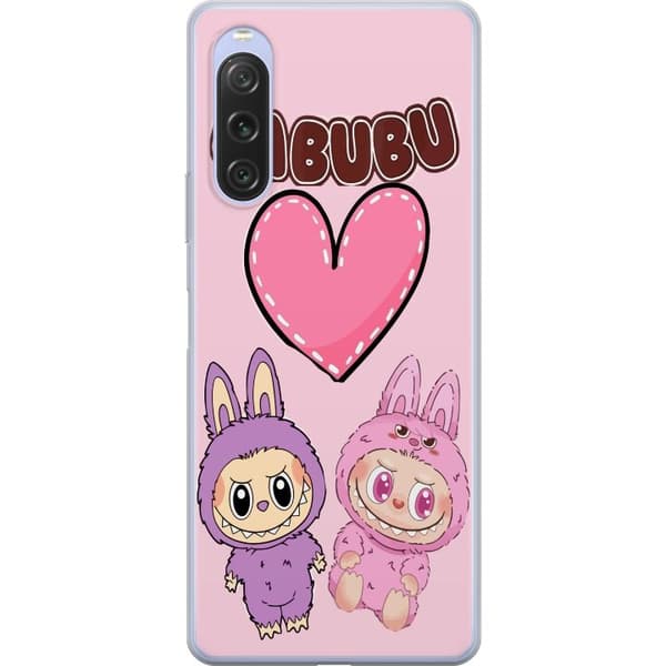 Sony Xperia 10 V Gennemsigtig cover Labubu Pink Monster