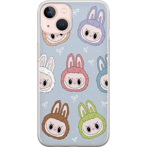 Apple iPhone 13 mini Genomskinligt Skal Pastel Labubu