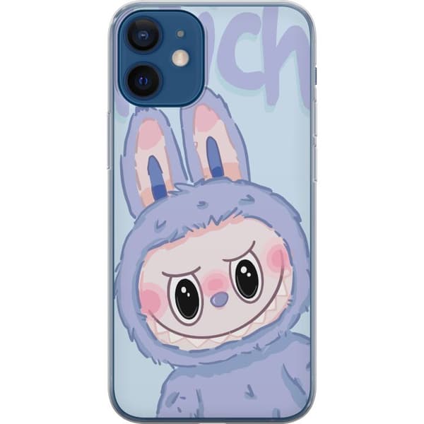 Apple iPhone 12 Genomskinligt Skal Blue Bunny Labubu