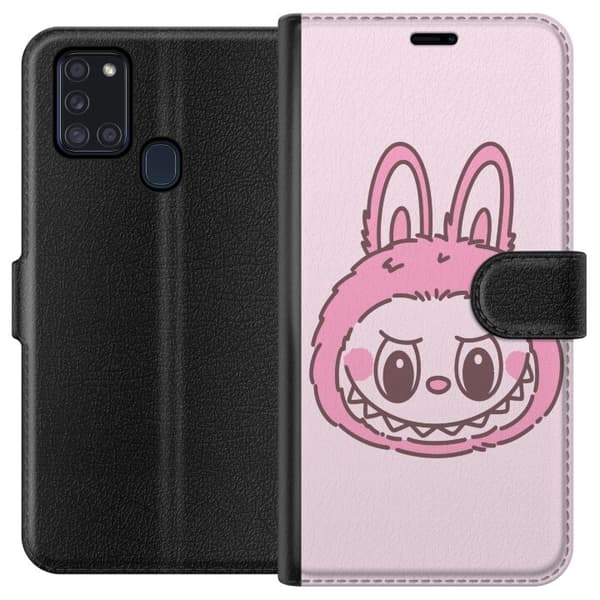 Samsung Galaxy A21s Tegnebogsetui Labubu Dyrekreds Bunny Udgave