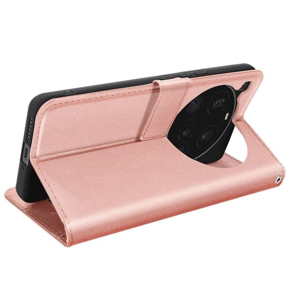 Fodral för Xiaomi 15 Ultra Klapp Plånbok Stöd Mayaxess Rosé Champagne