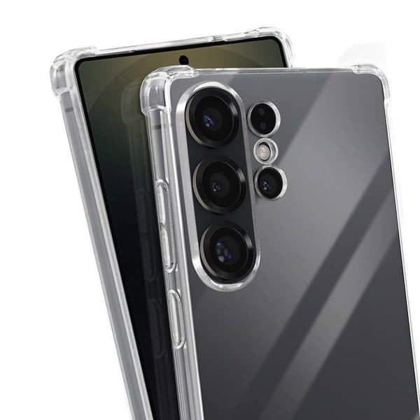 Coque för Samsung Galaxy S25 Ultra Silikon Stötsäker Förstärkta Hörn Akashi Transparent