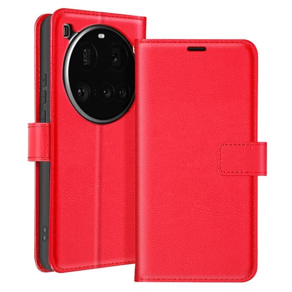 Etui för Xiaomi 15 Ultra Fodral Plånbok Stöd Mayaxess Röd