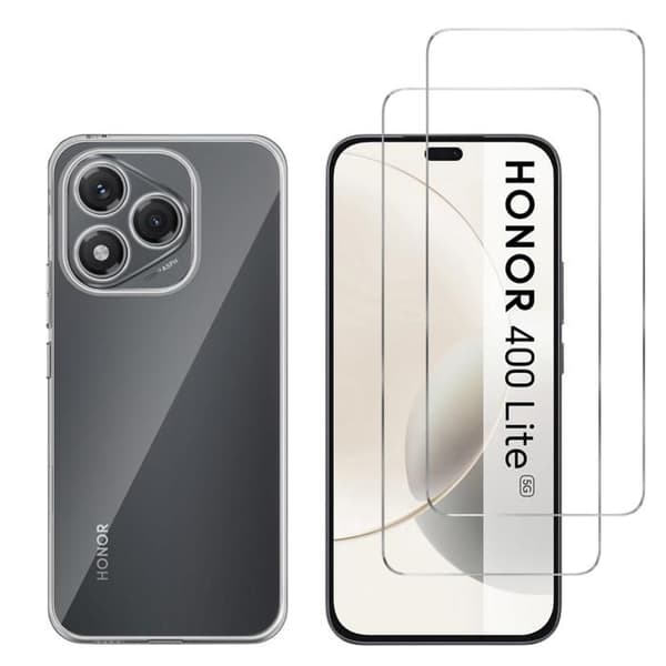 Coque för Honor 400 Lite 5G och 2 Tempererat Glas Skärmskydd Phonillico®