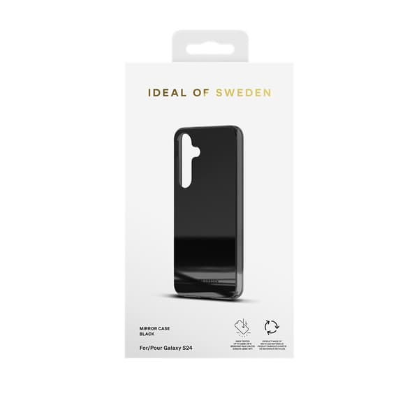 Ideal of Sweden Samsung Galaxy S24/Galaxy S25 Kuori Mirror Case Musta