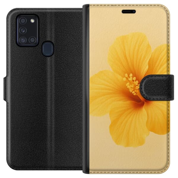 Samsung Galaxy A21s Lompakkokotelo Lemon Zing