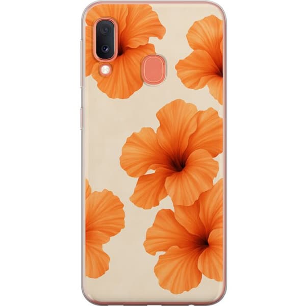 Samsung Galaxy A20e Genomskinligt Skal Papaya Punch